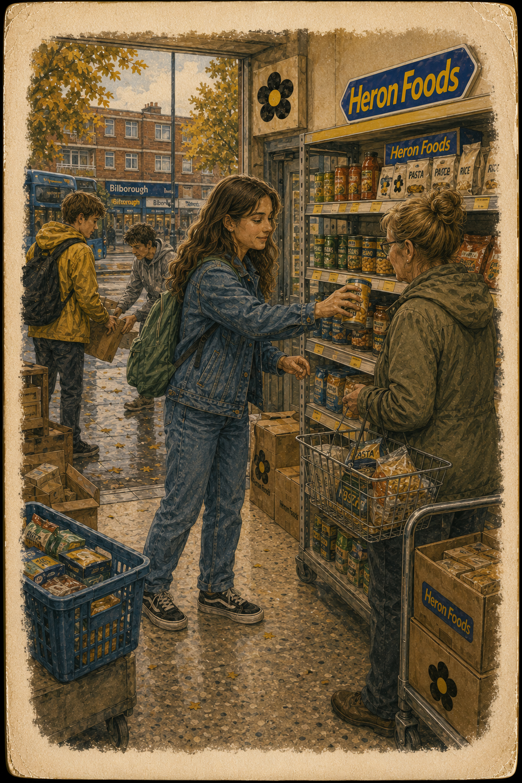Storybook illustration for Anne's Meadows aisle-walker page.